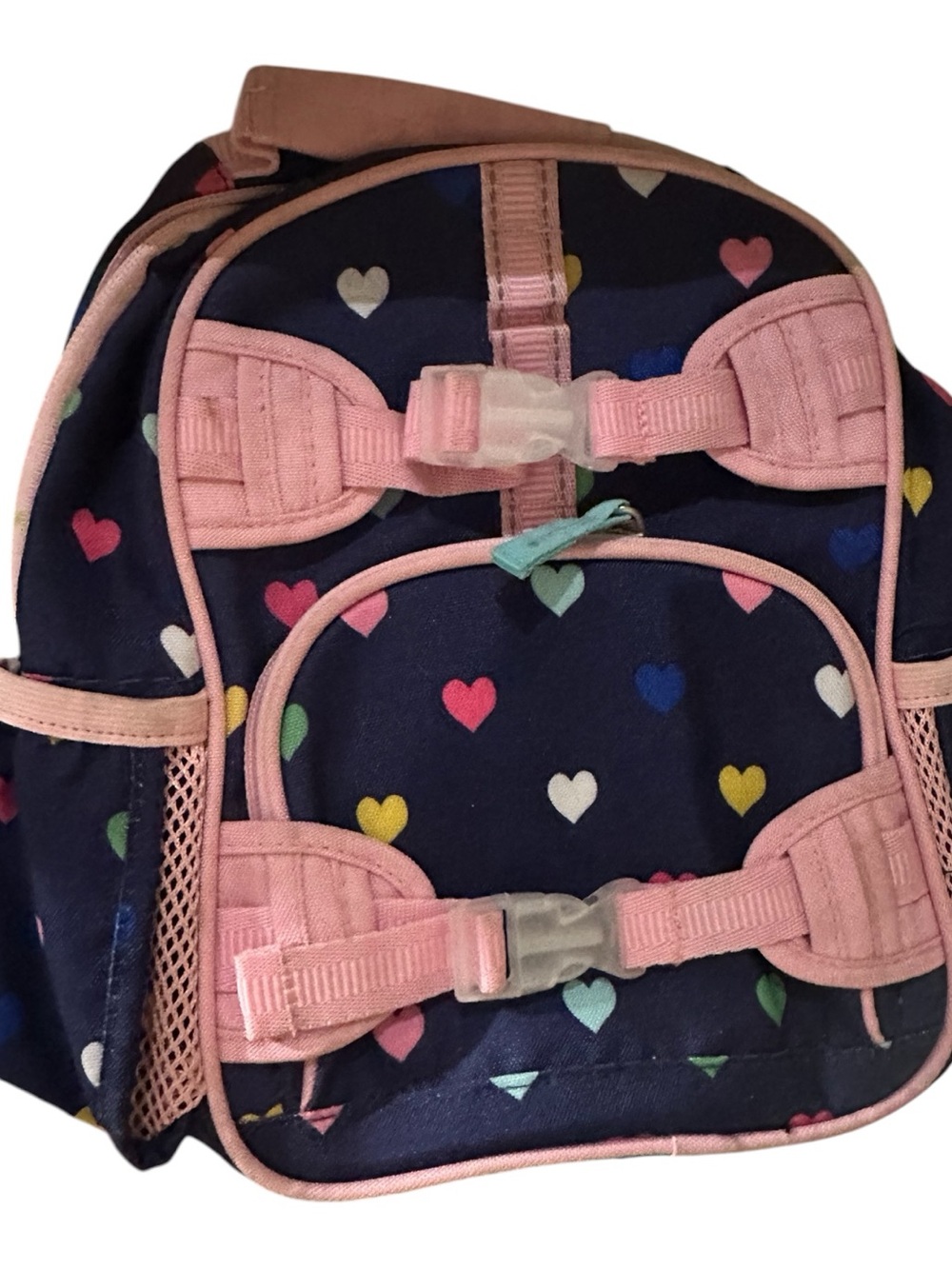 Mackenzie Navy Pink Multi Heart Mini BackpackMackenzie